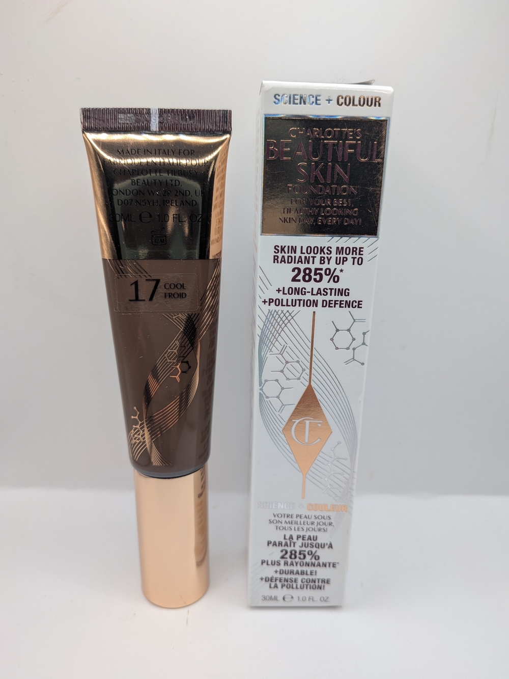 Charlotte Tilbury Beautiful Skin Foundation 17 Cool - Brown Shade